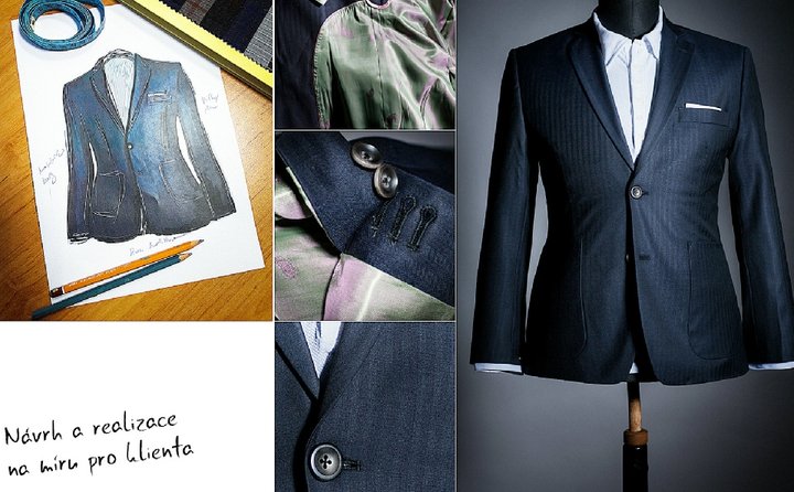 Design and finished navy tailored jacket